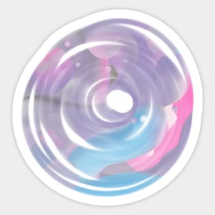 Purple and pink Pastel paint abstract galaxy Sticker